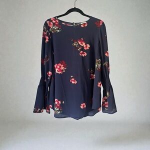 Isabel Maternity Navy Floral Blouse
